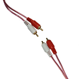 CABLE TRANSPARENTE 2 RCA A 2 RCA MACHO-MACHO  6m  RADOX   080-129 - Hergui Musical