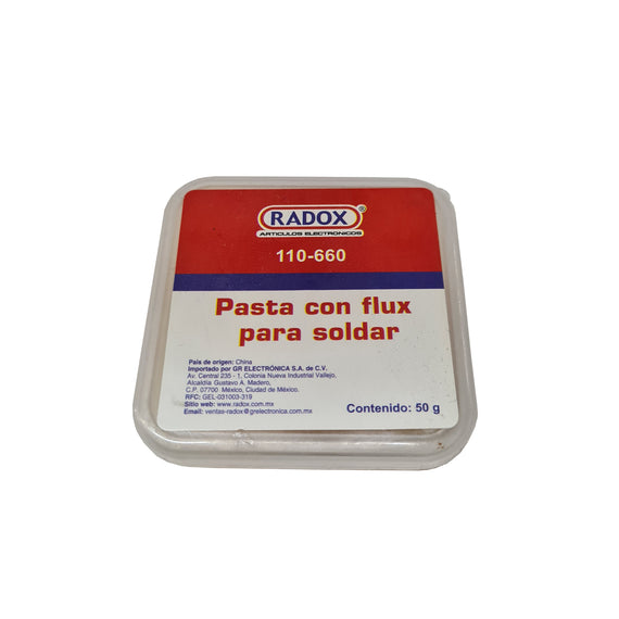 BOTE DE PASTA PARA SOLDAR 50g  RADOX   110-660 - Hergui Musical