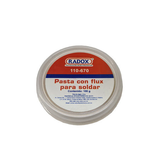 BOTE DE PASTA PARA SOLDAR 100g  RADOX   110-670 - Hergui Musical