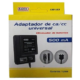 ADAPTADOR DE ca/cc UNIVERSAL 3,4.5,6,9,12v 500mA  RADOX 130-123 - Hergui Musical