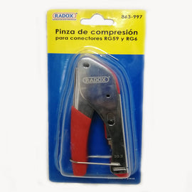 PINZA DE COMPRESION P/ COAXIAL RG59 Y RG6  RADOX   863-997 - herguimusical