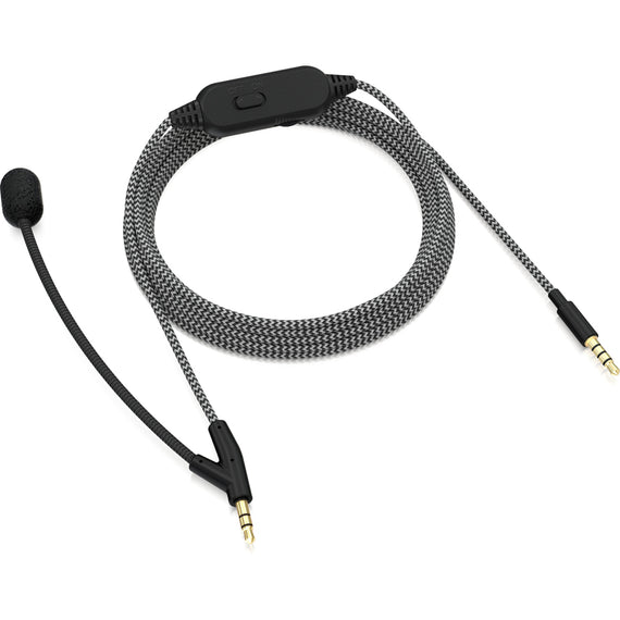 Cable de extensión de audio para audífonos premium con micrófono tipo boom  integrado, 2 metros de longitud, actualiza tus audífonos con un micrófono  en línea para una VoIP clara BEHRINGER BC12