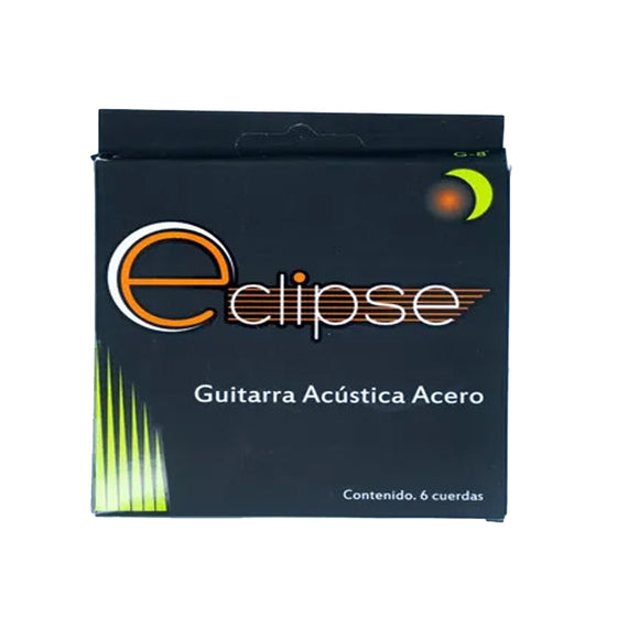 JGO. DE CUERDAS DE ACERO P/ GUITARRA  ECLIPSE   G-8 - Hergui Musical