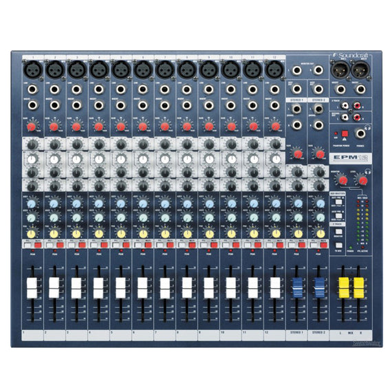 MEZCLADORA PASIVA SOUNDCRAFT 16 CANALES (12 CANALES DIRECTOS, 4 COMPARTIDOS)  EPM12   RW-5736US - herguimusical