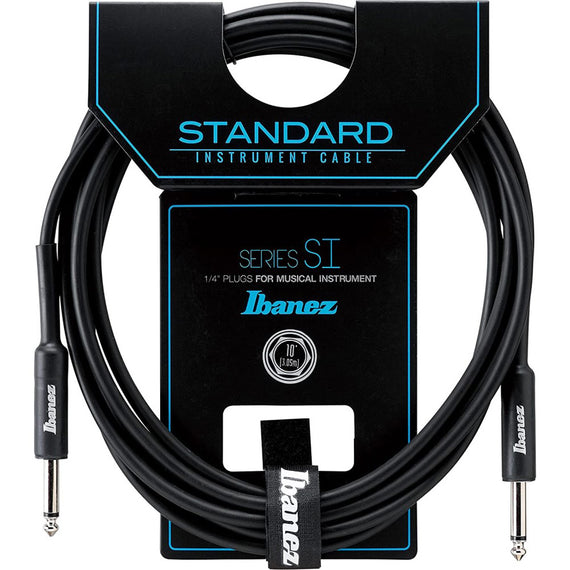 CABLE IBANEZ 3.05 MTS. NEGRO/VERDE (RECTO/RECTO)  SI10 - Hergui Musical