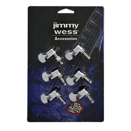 MAQUINARIA PARA GUITARRA ELECTRICA 6 EN LINEA CROMADA  JIMMY WESS   SKG663CR-CK - Hergui Musical